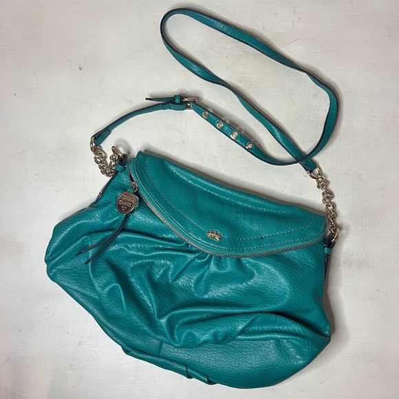 Juicy Couture Teal Turquoise Hobo Crossbody Purse Bag - Picture 1 of 9